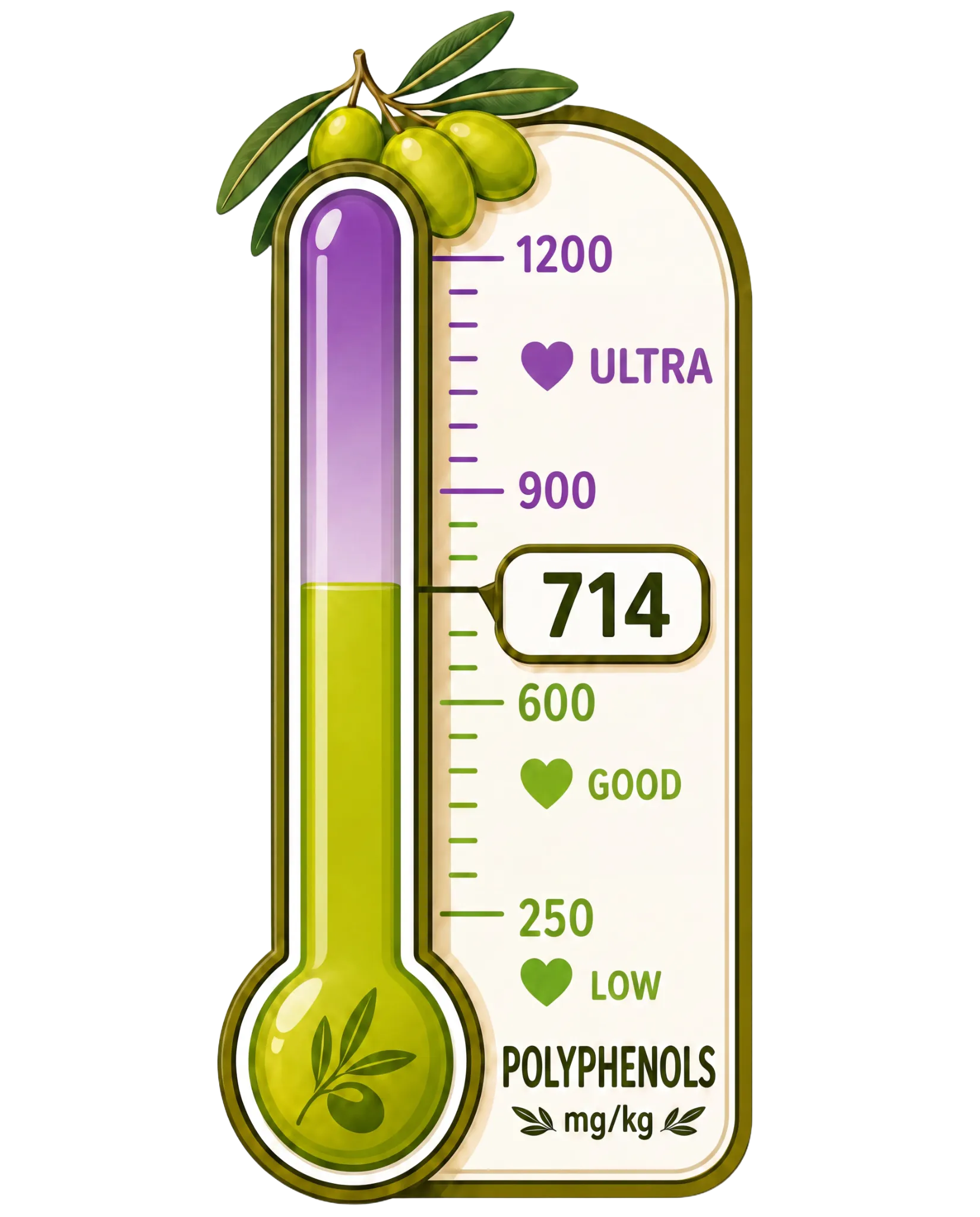 +550 mg/kg total polyphenols