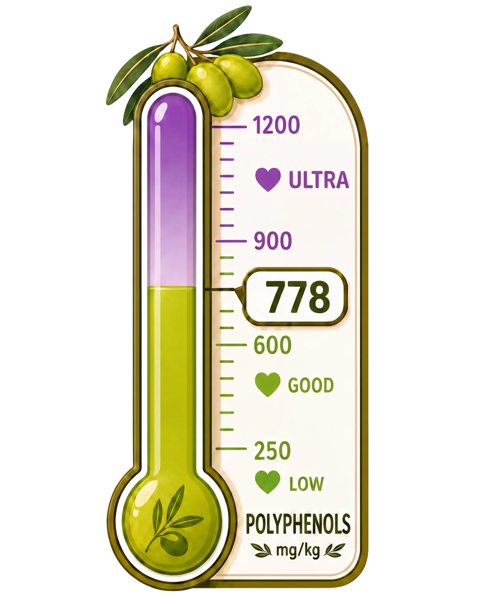 +700 mg/kg total polyphenols